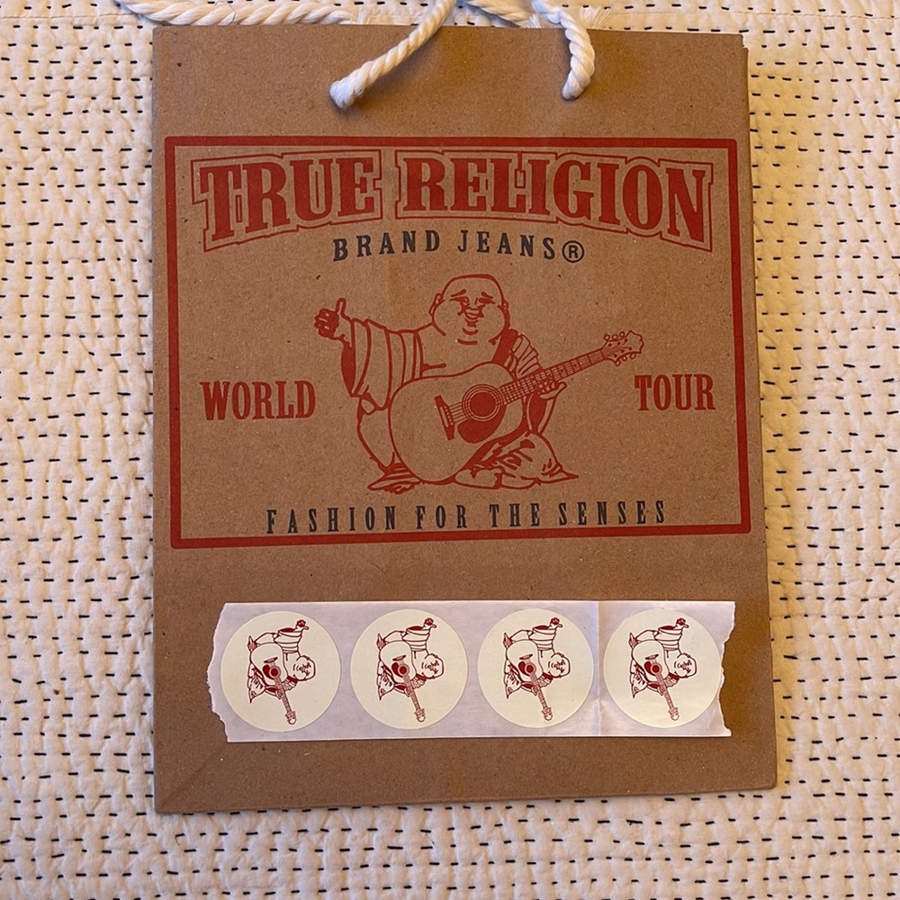 True Religion Shopping Bag with 4 stickers
